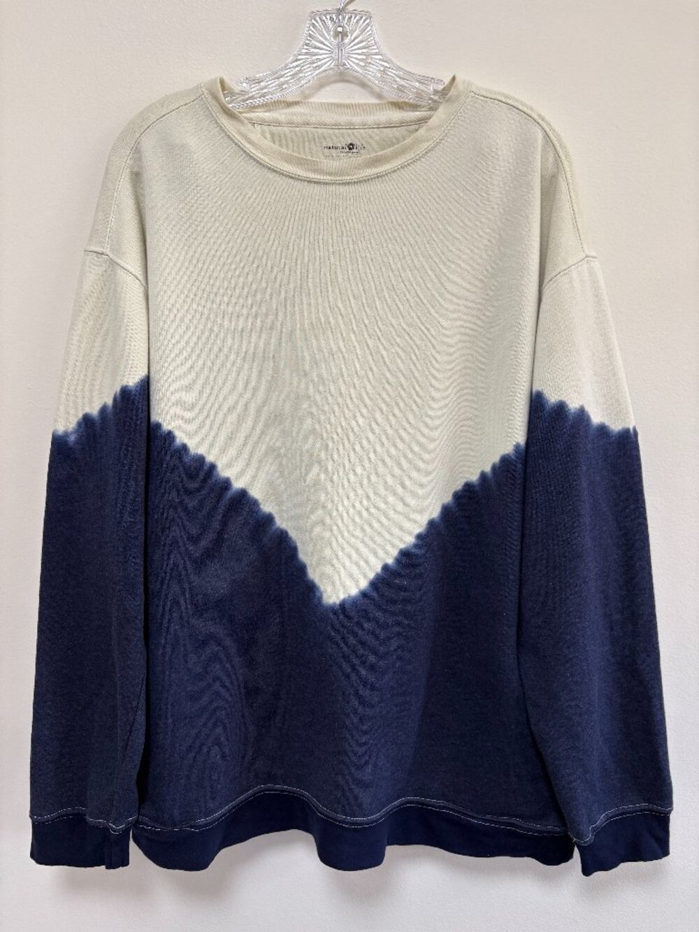 Natural Life Oversized Navy Blue Tie-Dye Sweatshirt